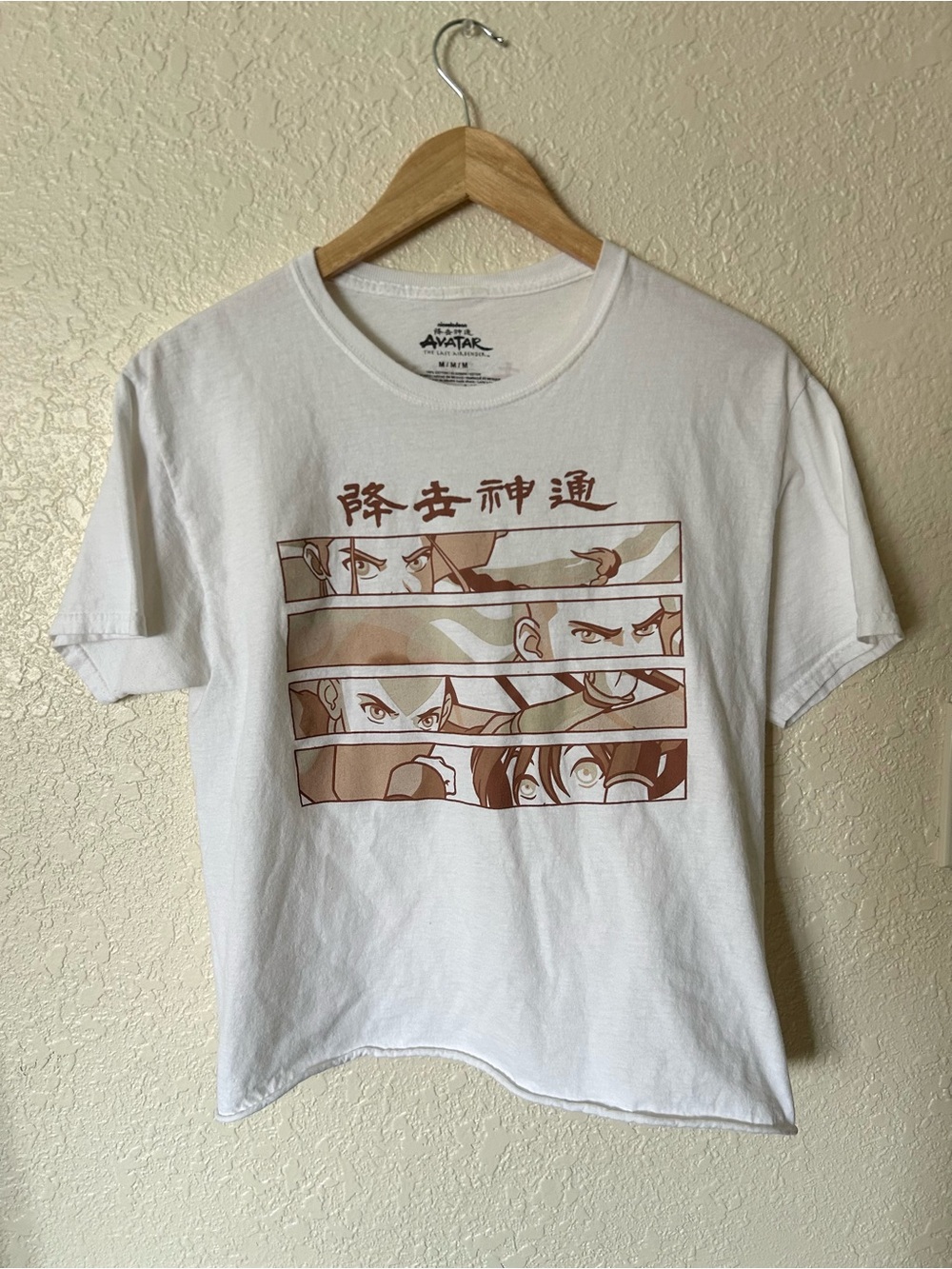 Nickelodeon Avatar The Last Airbender White Tee with Brown Print